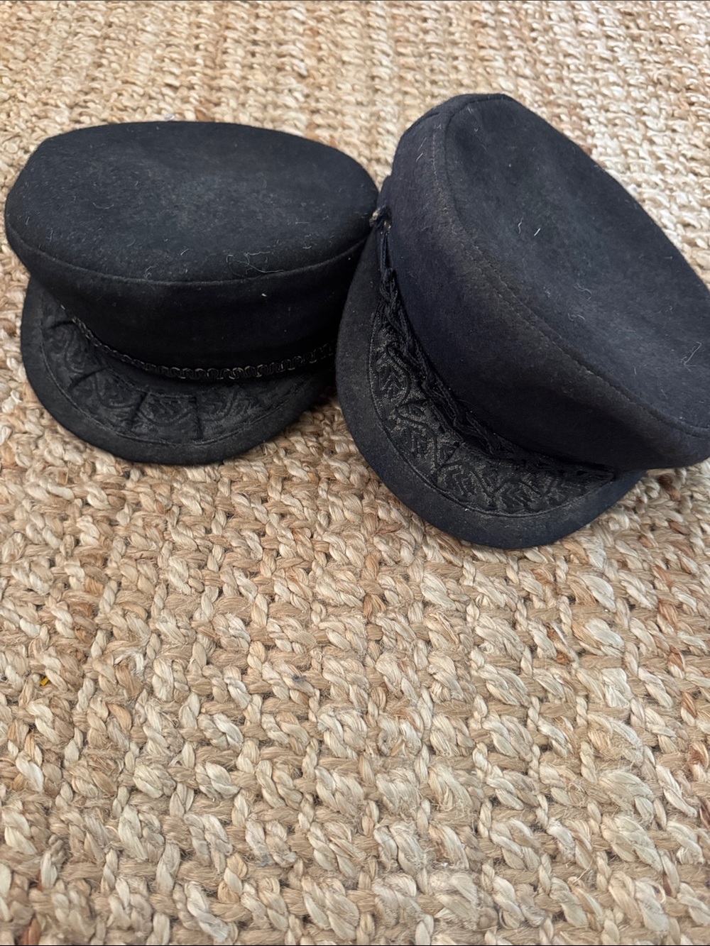 Black Wool Greek Fisherman Caps bundle